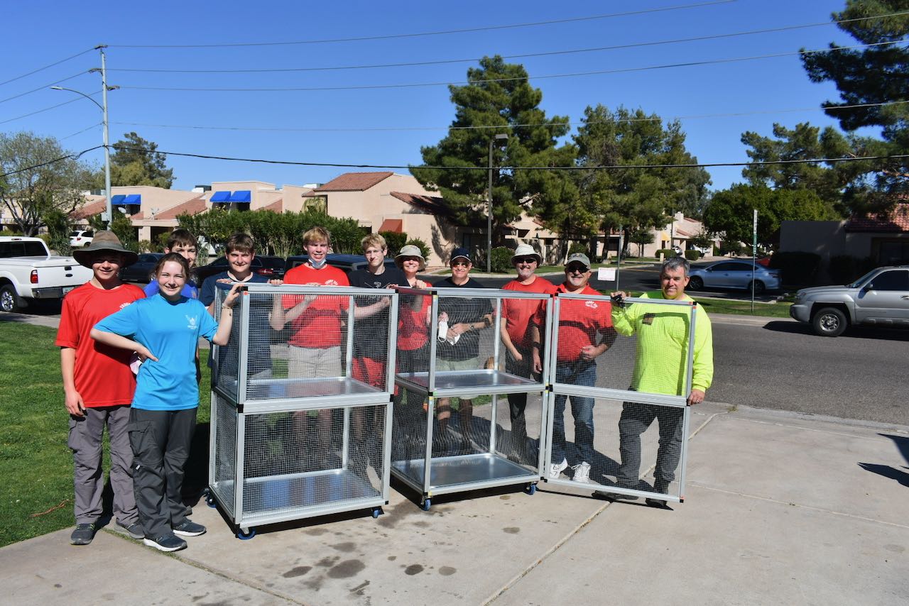 Scouts next to rabid enclosures