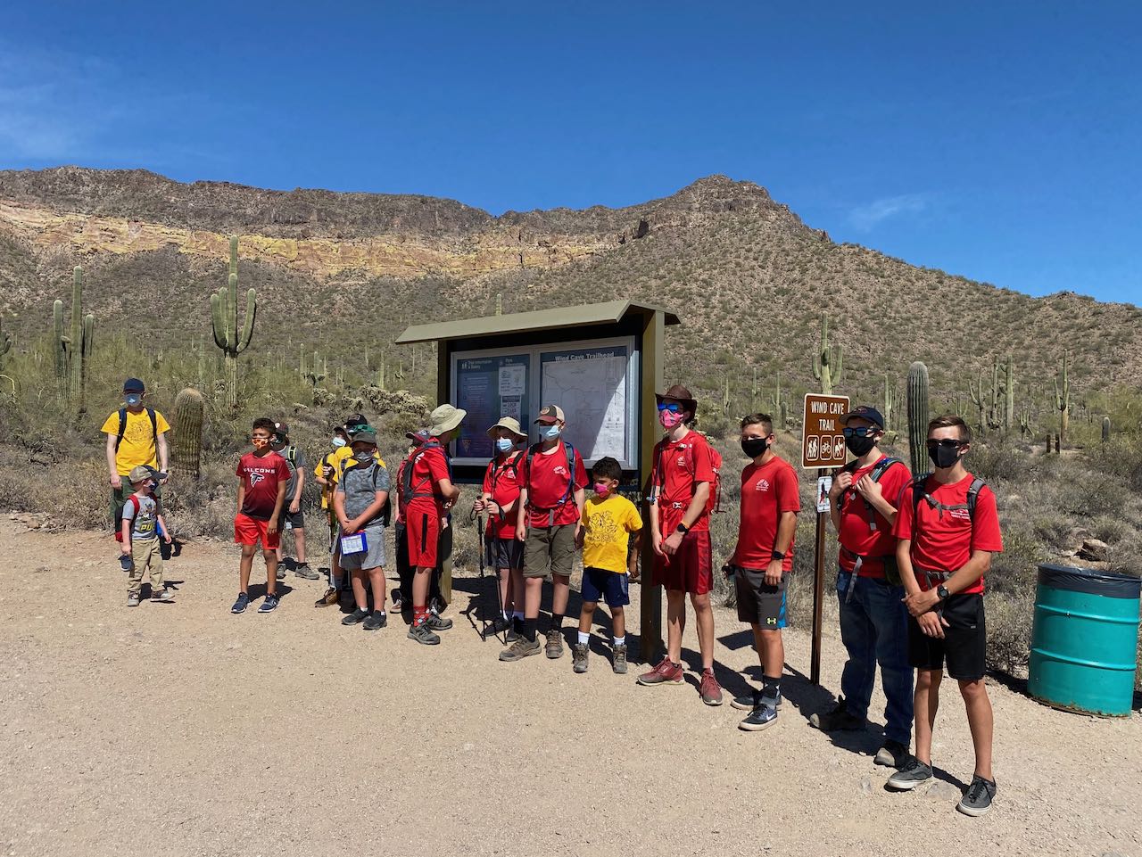 Scouts ready to hike