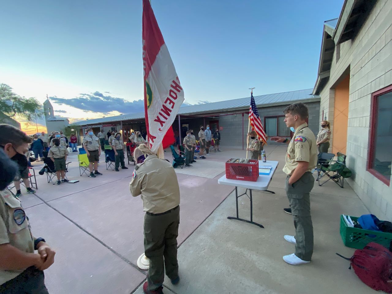 Troop COH at sunset