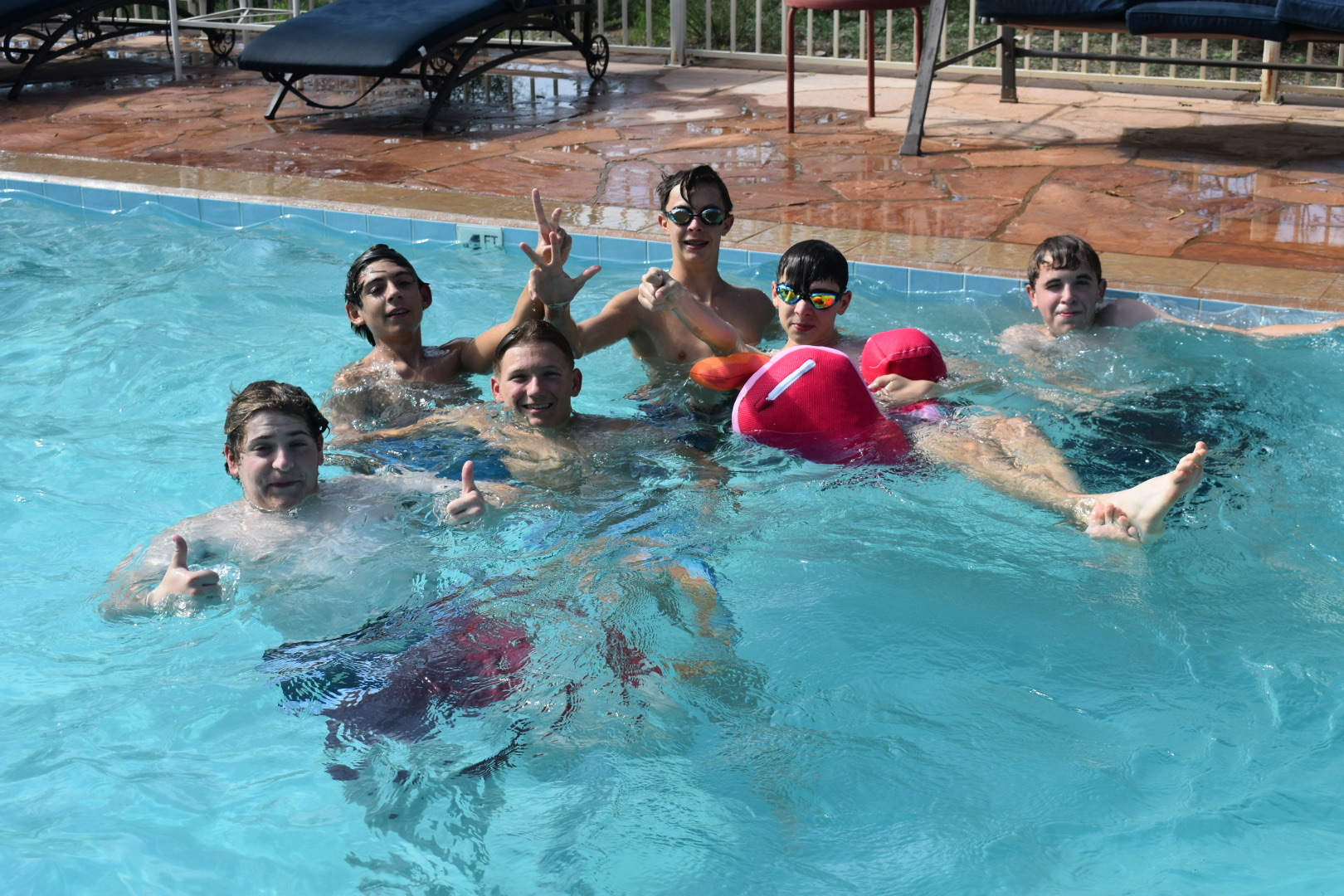 Scouts in pool