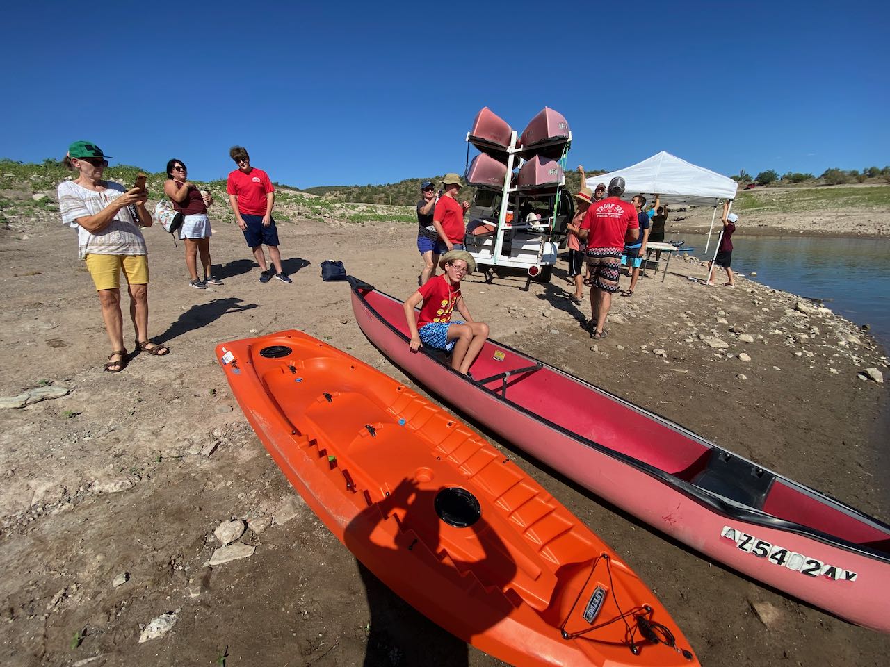 Getting canoes on the water