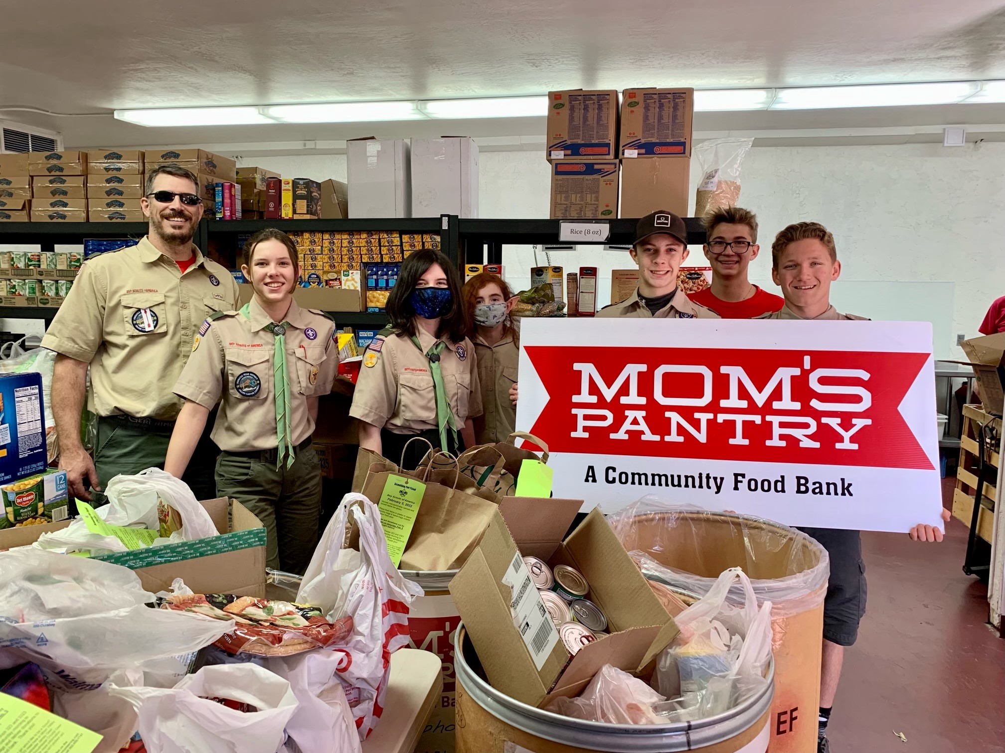 Scouts with donation