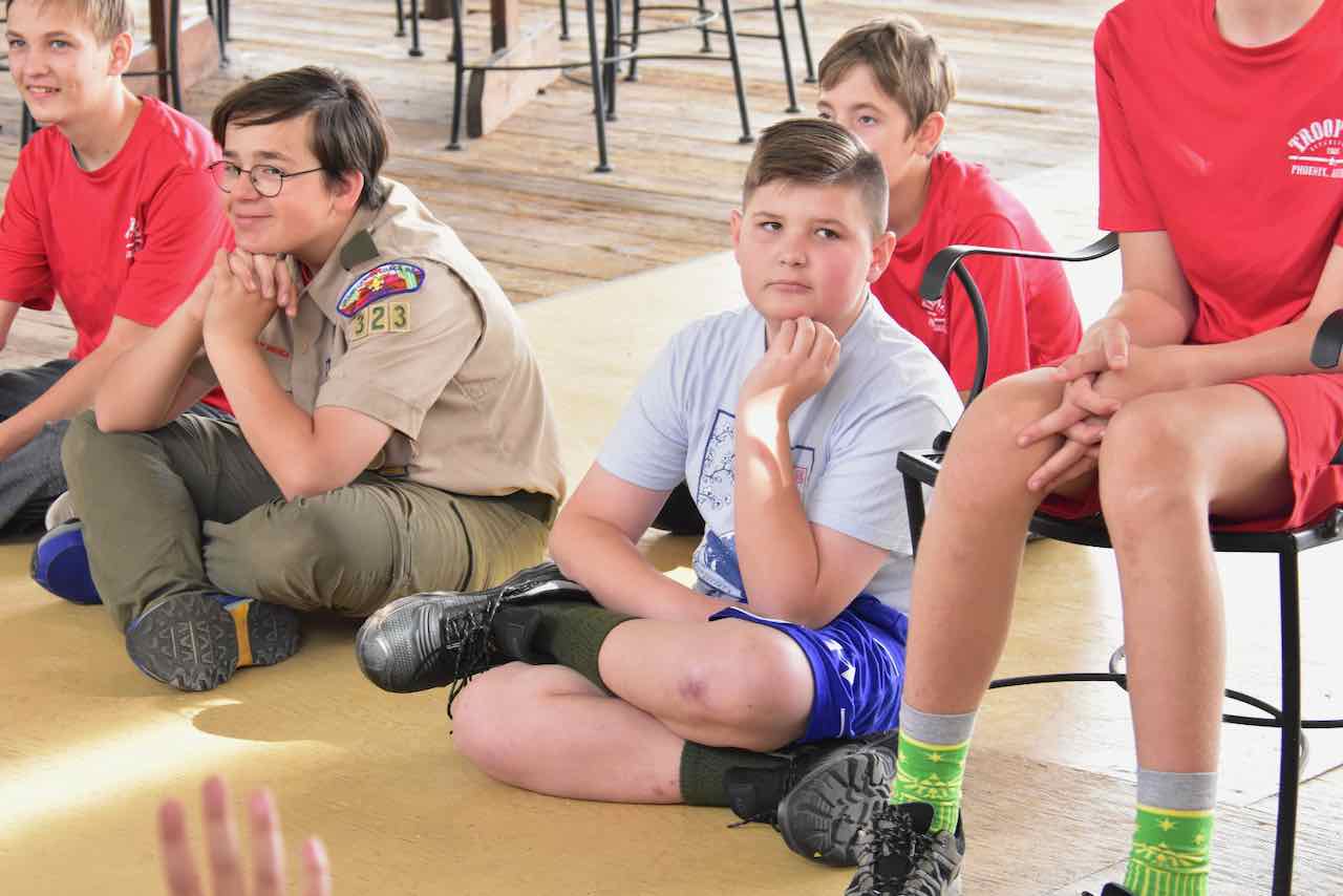 Scouts in audience