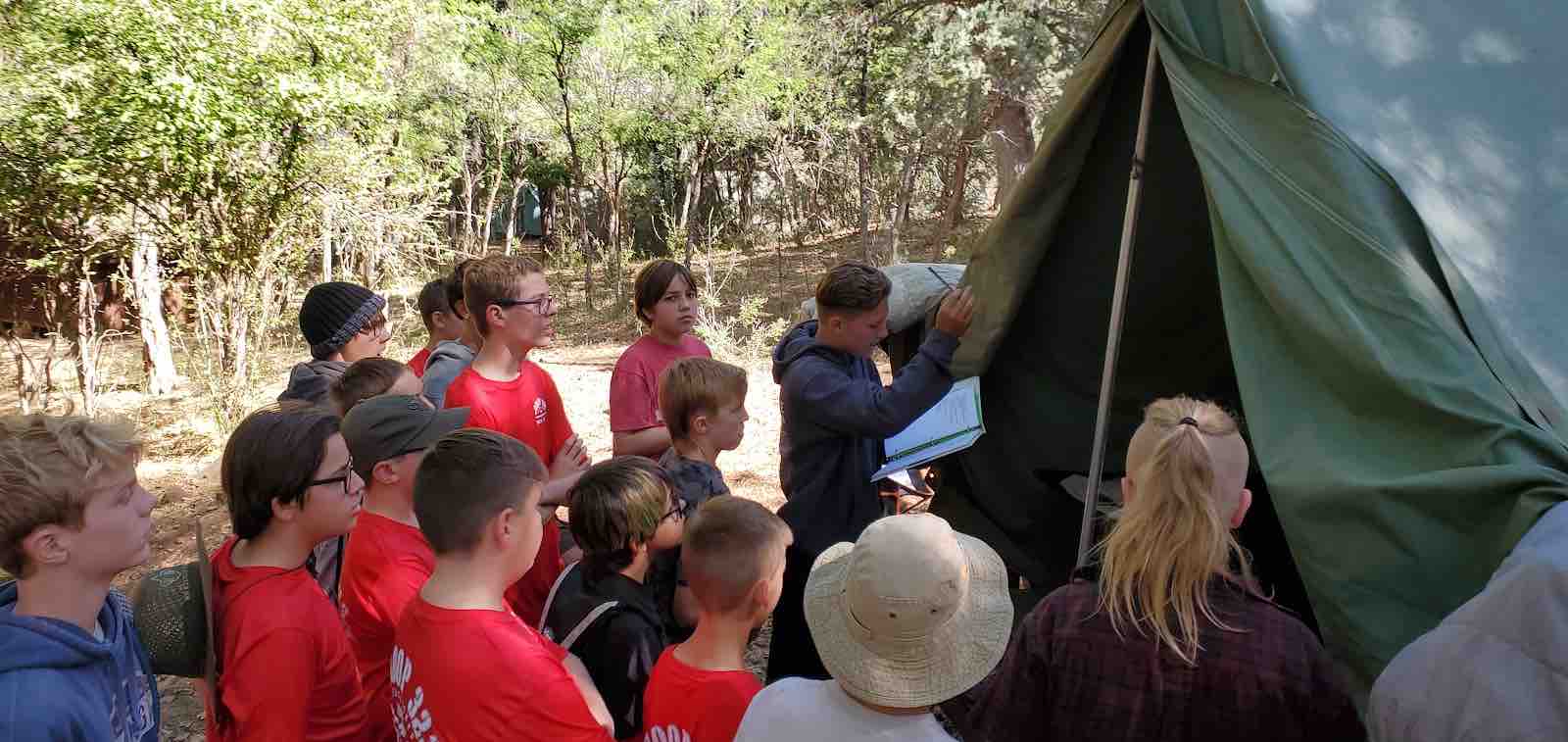 Scouts tent inspection