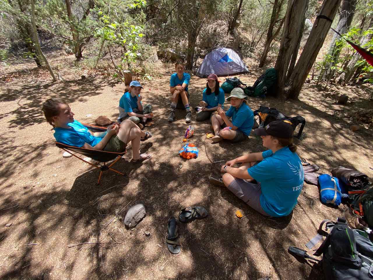 Scouts in camp