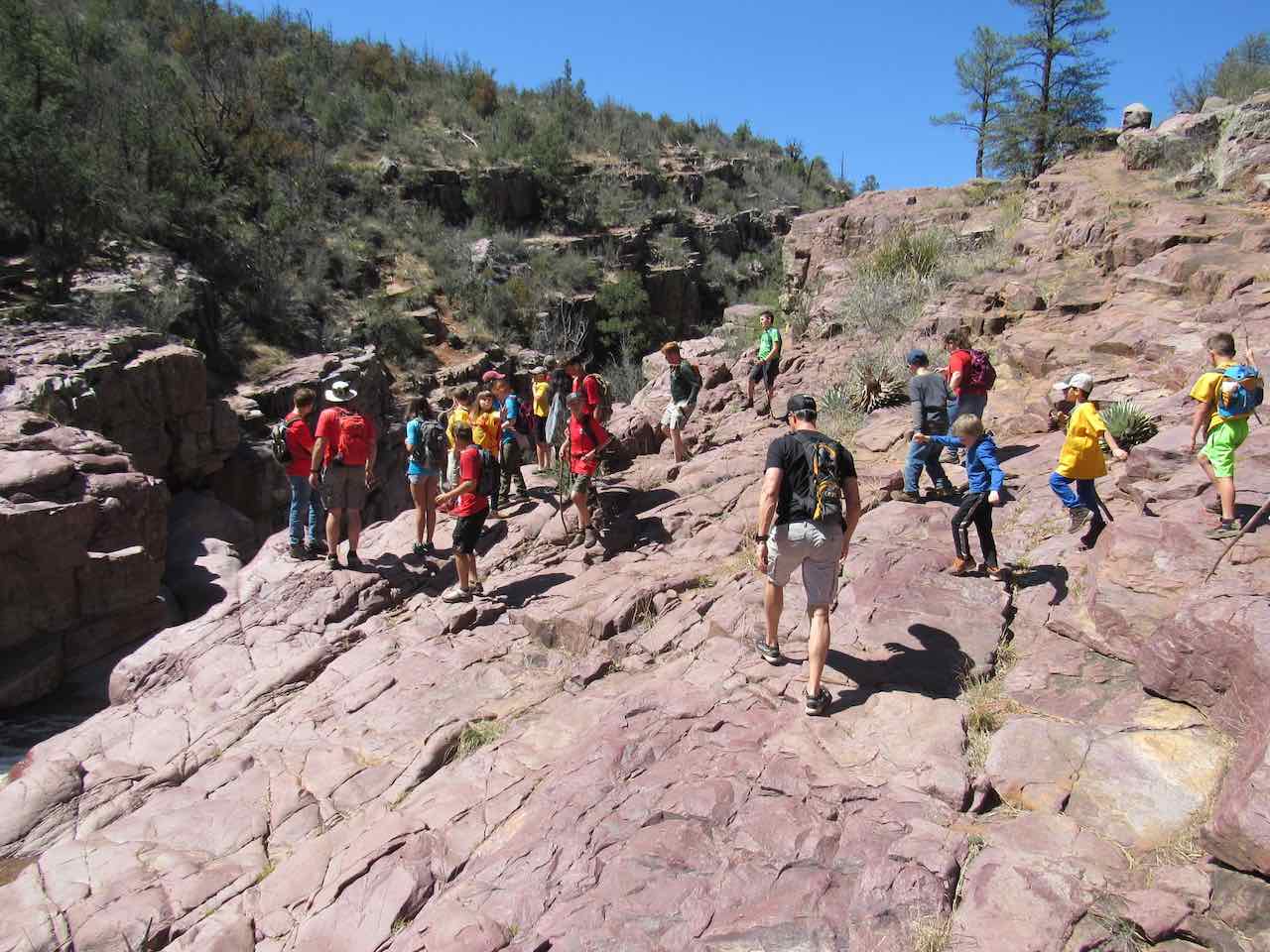 Scouts on a hike