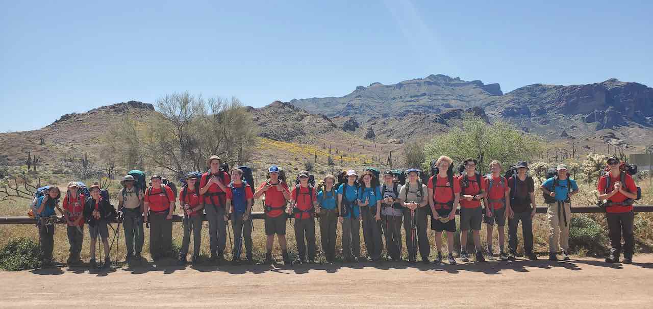 troop at trailhead