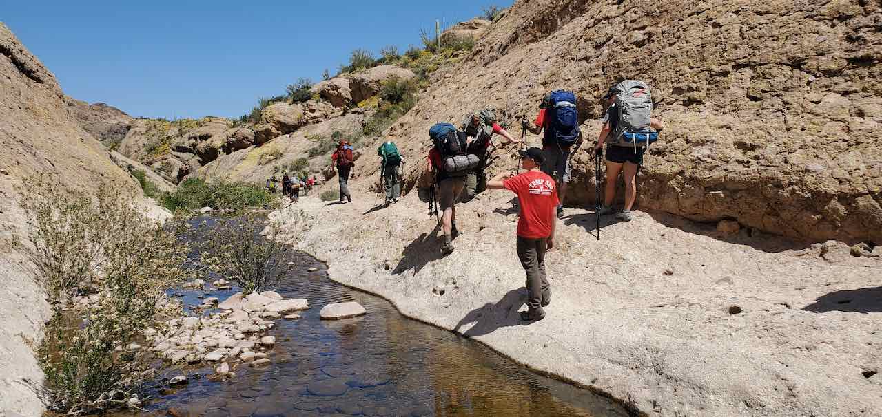 scouts hiking