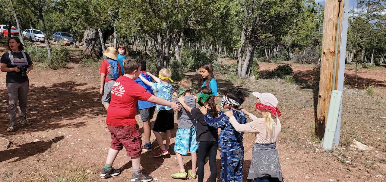 Scouts teaching skills