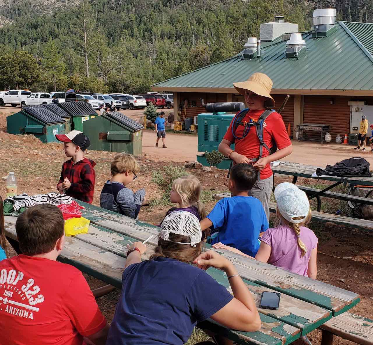 Scouts teaching skills