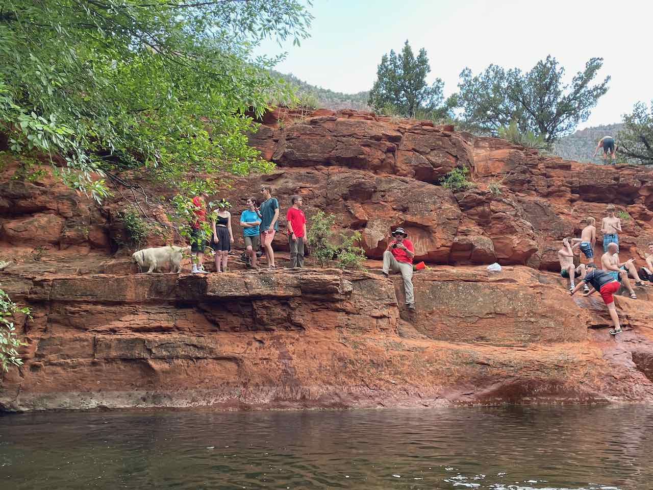 Scouts at swimming hole